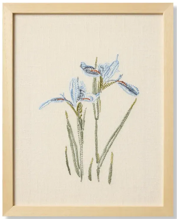 Iris Blue Blue/Green 1'x1'3" Wall Art