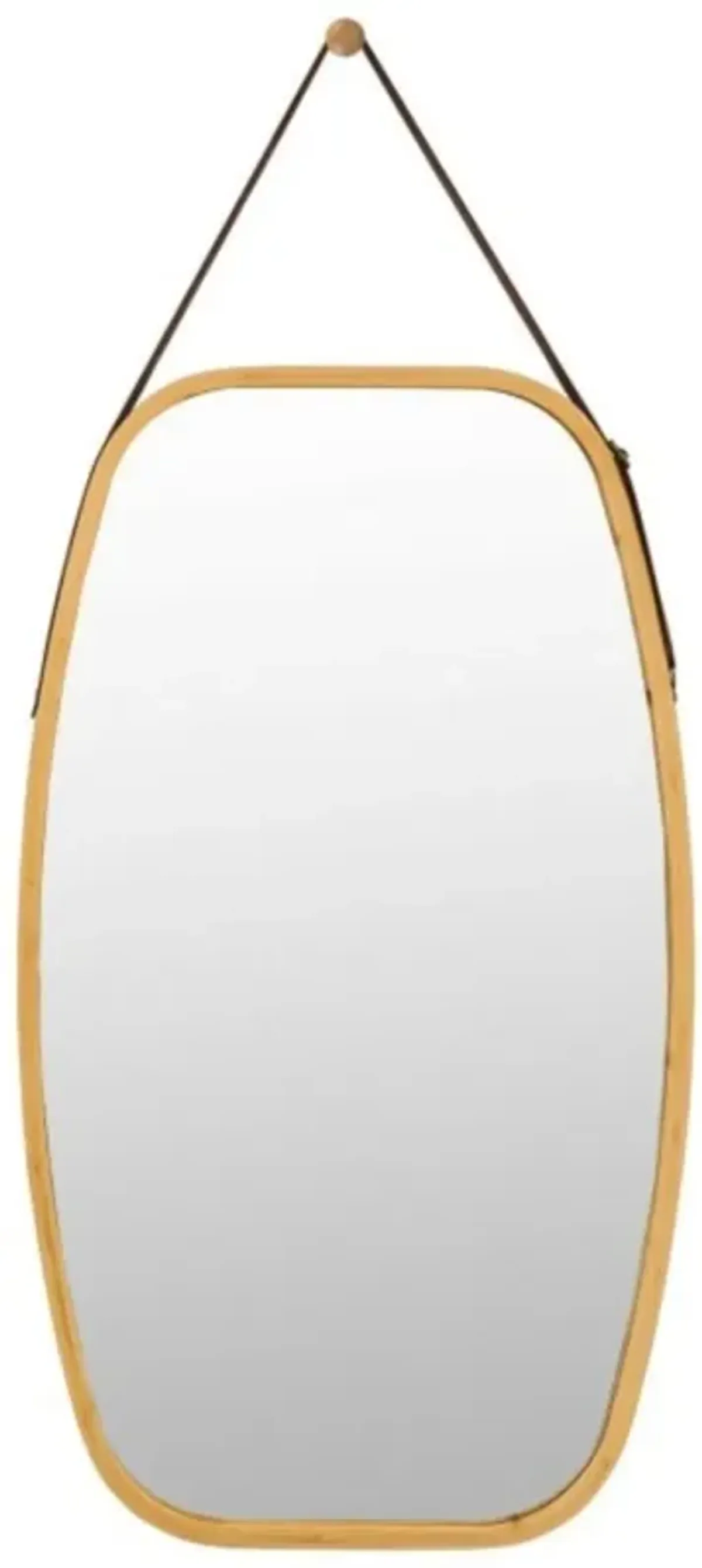 QuikFurn 30.5 Inch Bamboo Wall Mounted Bathroom Mirror