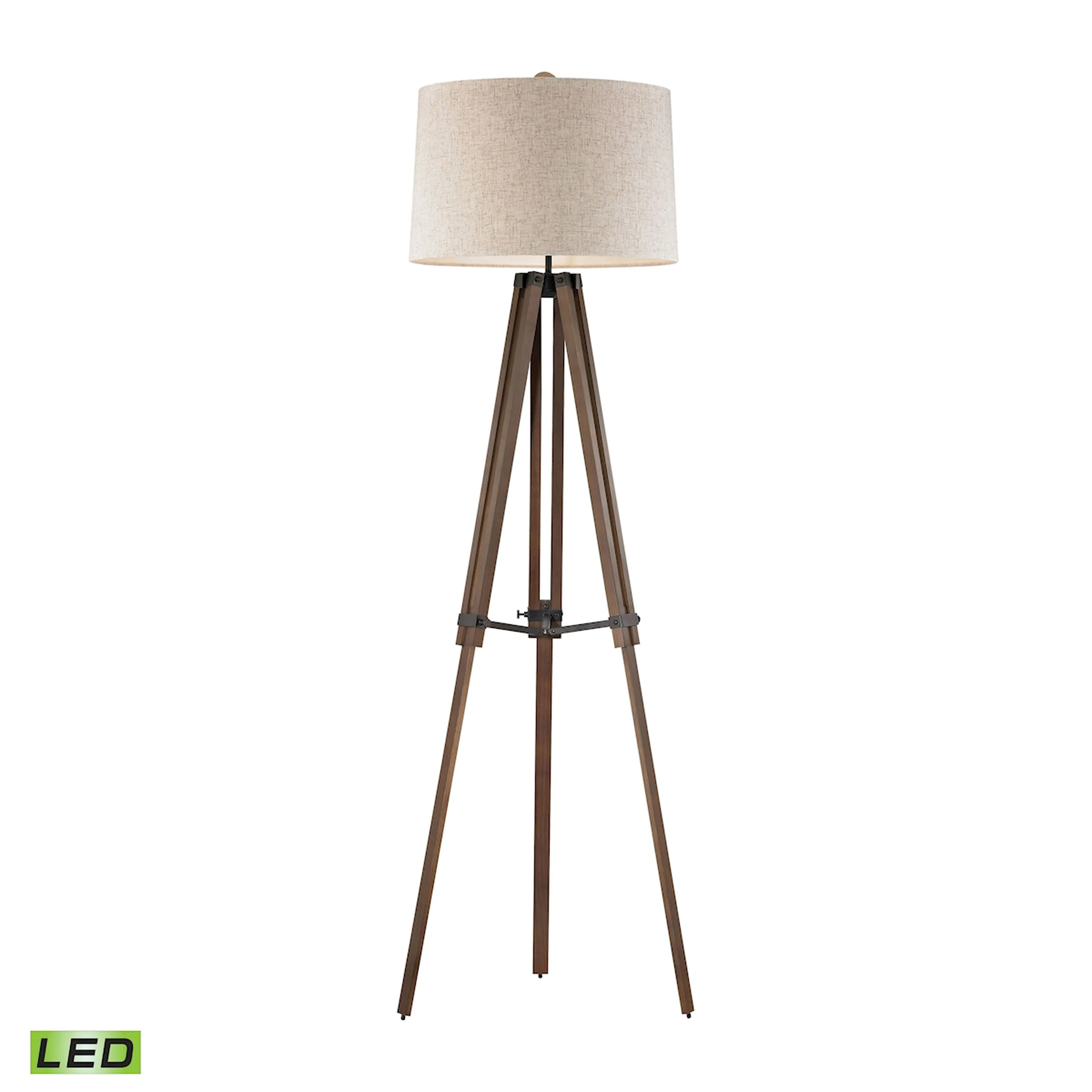 Wooden Brace 62'' Floor Lamp