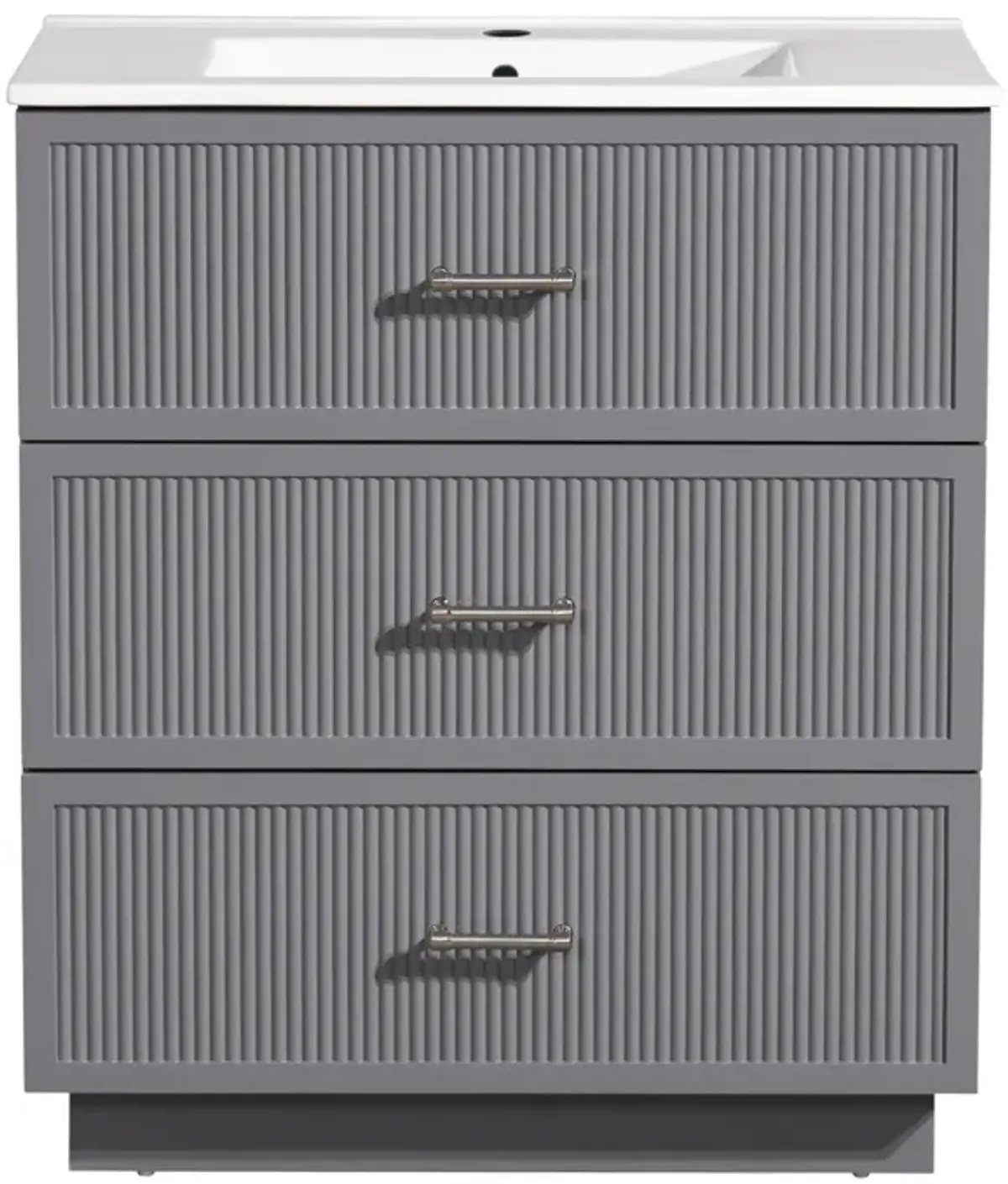 Streamdale Modern 30" Bathroom Vanity Set with Ceramic Sink and Storage