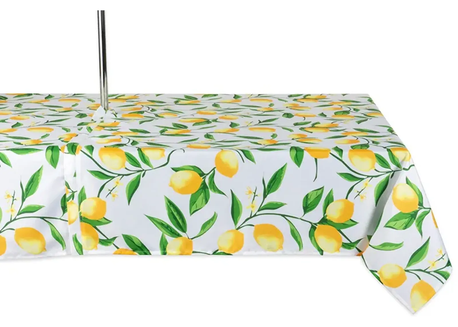 120" Zippered Outdoor Tablecloth with Lemon Bliss Print Design