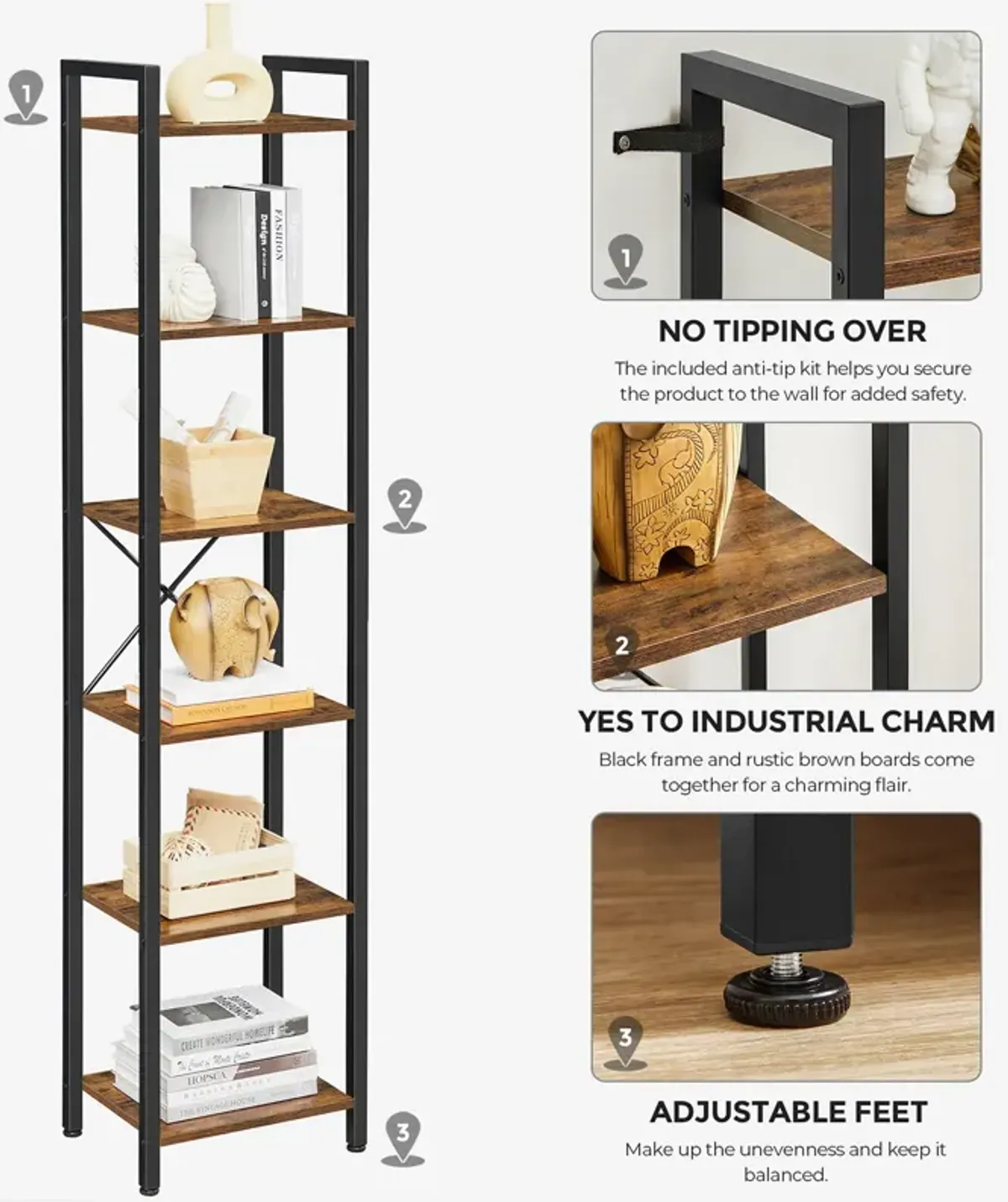 Slim and Stylish Bookshelf for Compact Living