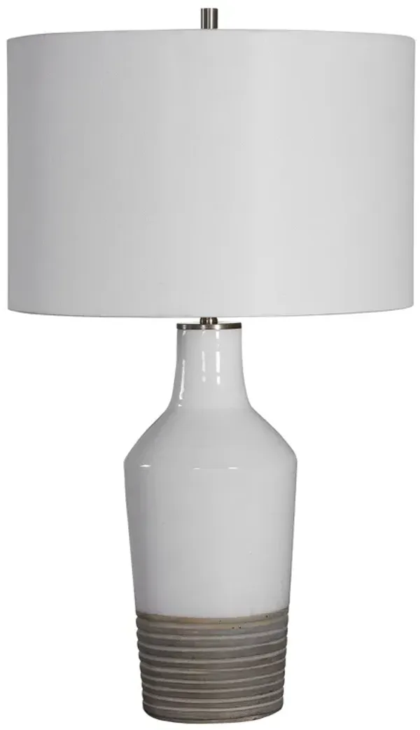 Uttermost Dakota White Crackle Table Lamp