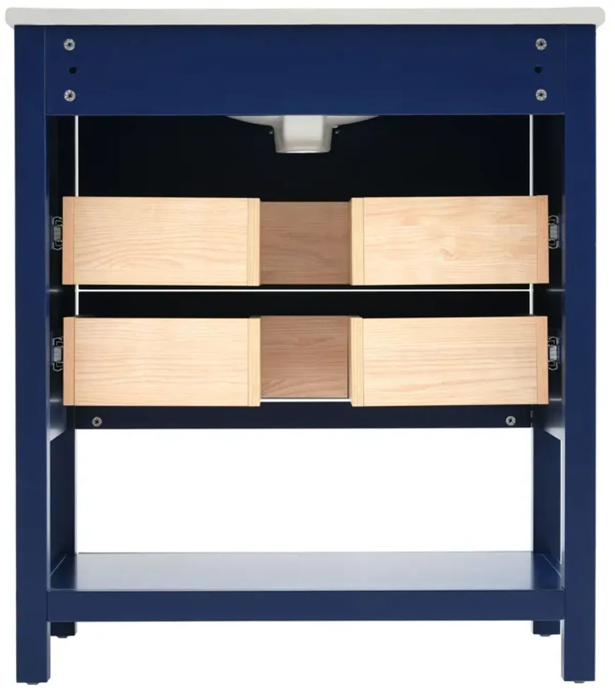 Modern 30inch Navy Blue/White Bathroom Vanity Cabinet Combo , Blue