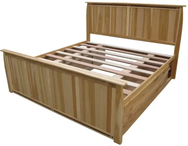 Belen Kox Natural King Panel Bed with Black Walnut Inlays, Belen Kox