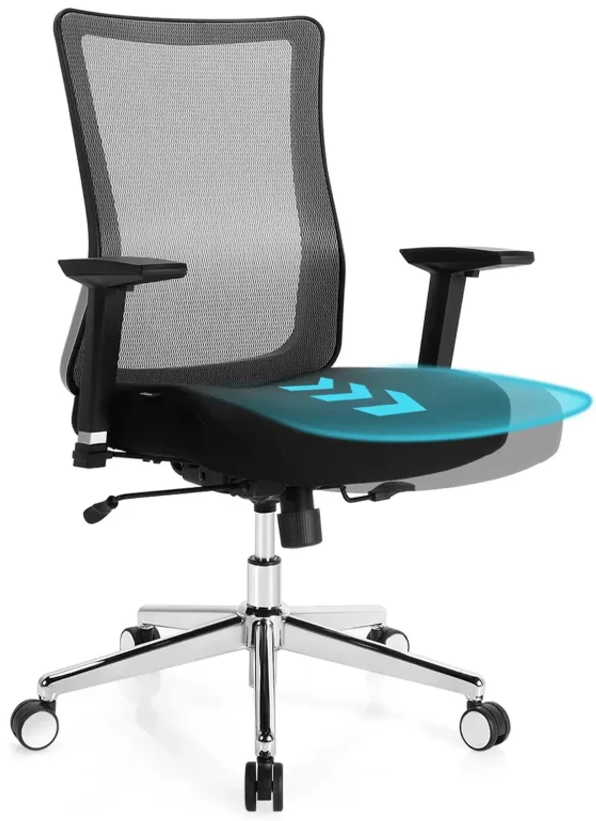 Costway Ergonomic Mesh Office Chair Sliding Seat Height Adjustable w/ Armrest