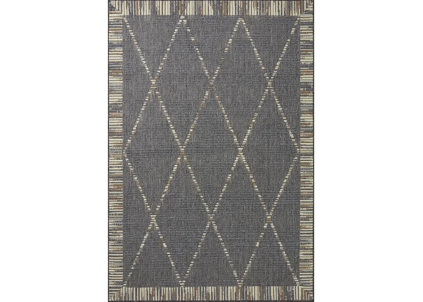 Rainier RAI09 Slate/Multi 5'3" x 7'7" Rug