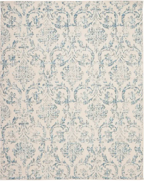 Jubilant JUB09 Ivory/Blue 7'10" x 9'10" Rug