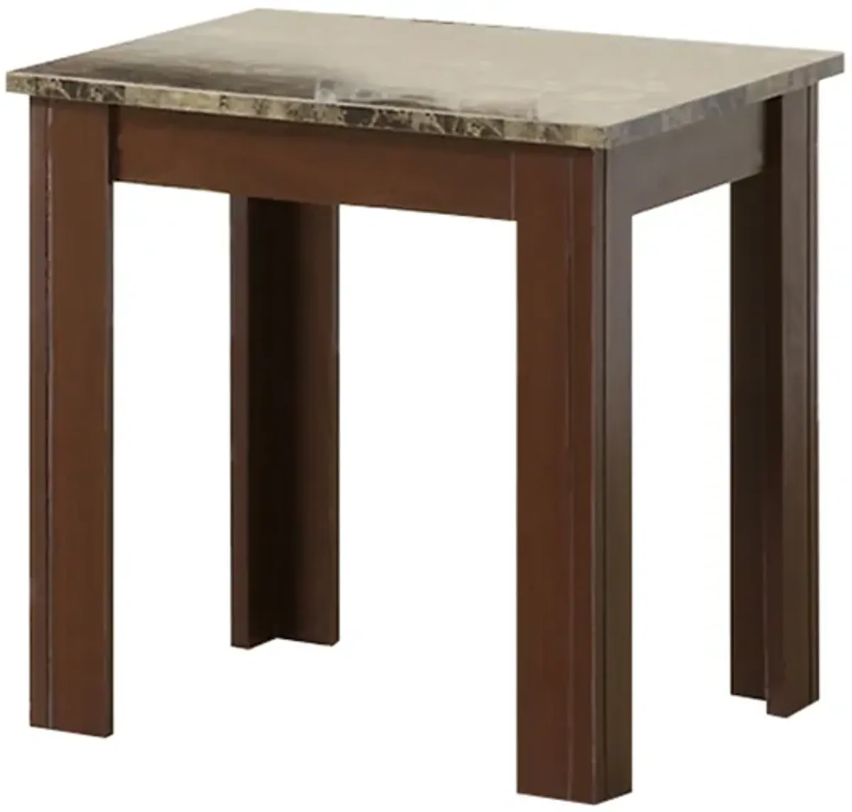 Solid Modern Style 3 piece occasional table set, Brown-Benzara