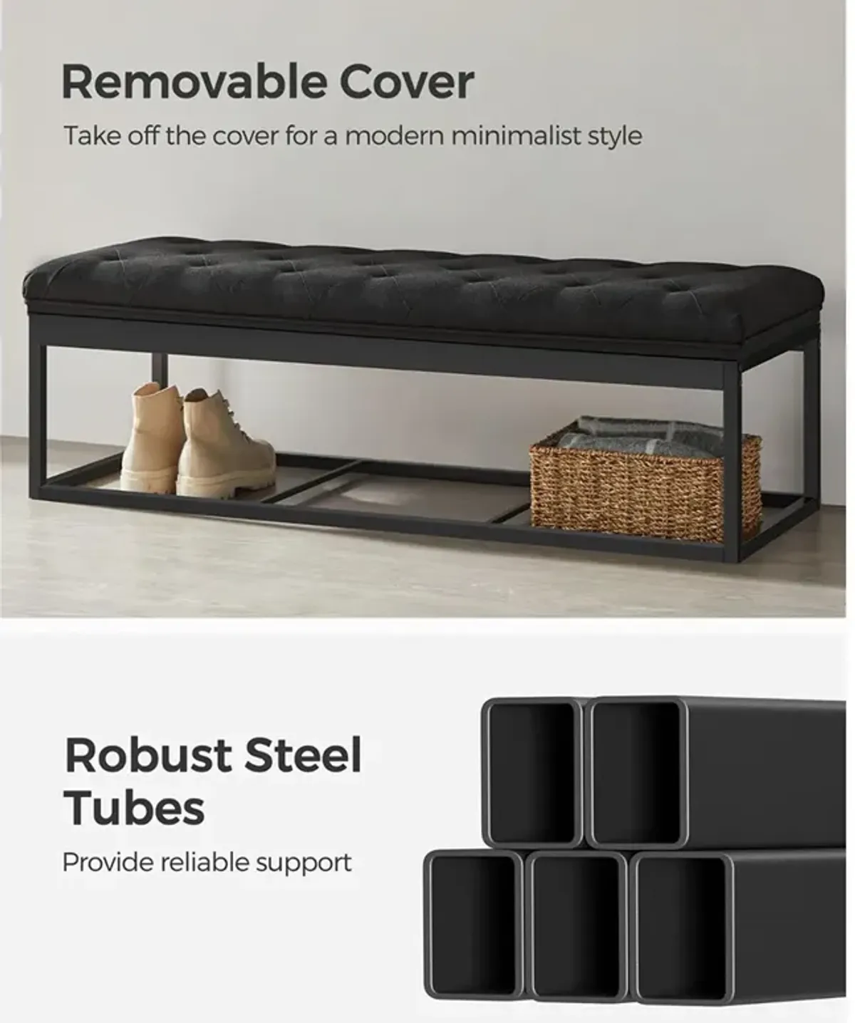 Storage Ottoman Bench for Organized Seating and Stylish Storage