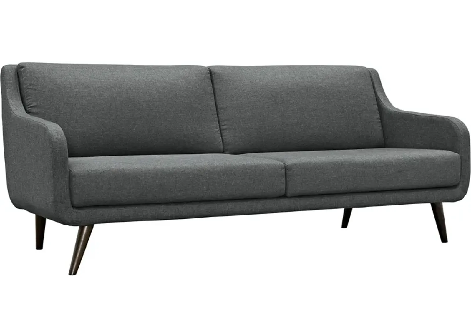 Modway Verve Upholstered Fabric Mid-Century Sofa, Gray