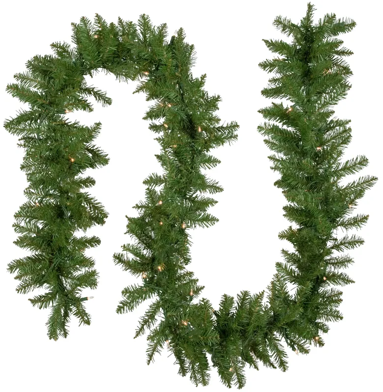 9' x 10" Pre-Lit Northern Pine Artificial Christmas Garland  Clear Lights