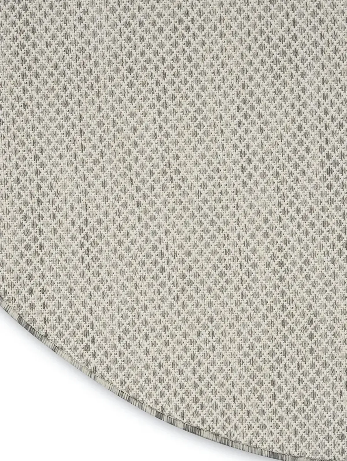 Courtyard COU01 Ivory/Silver 4' x Round Rug