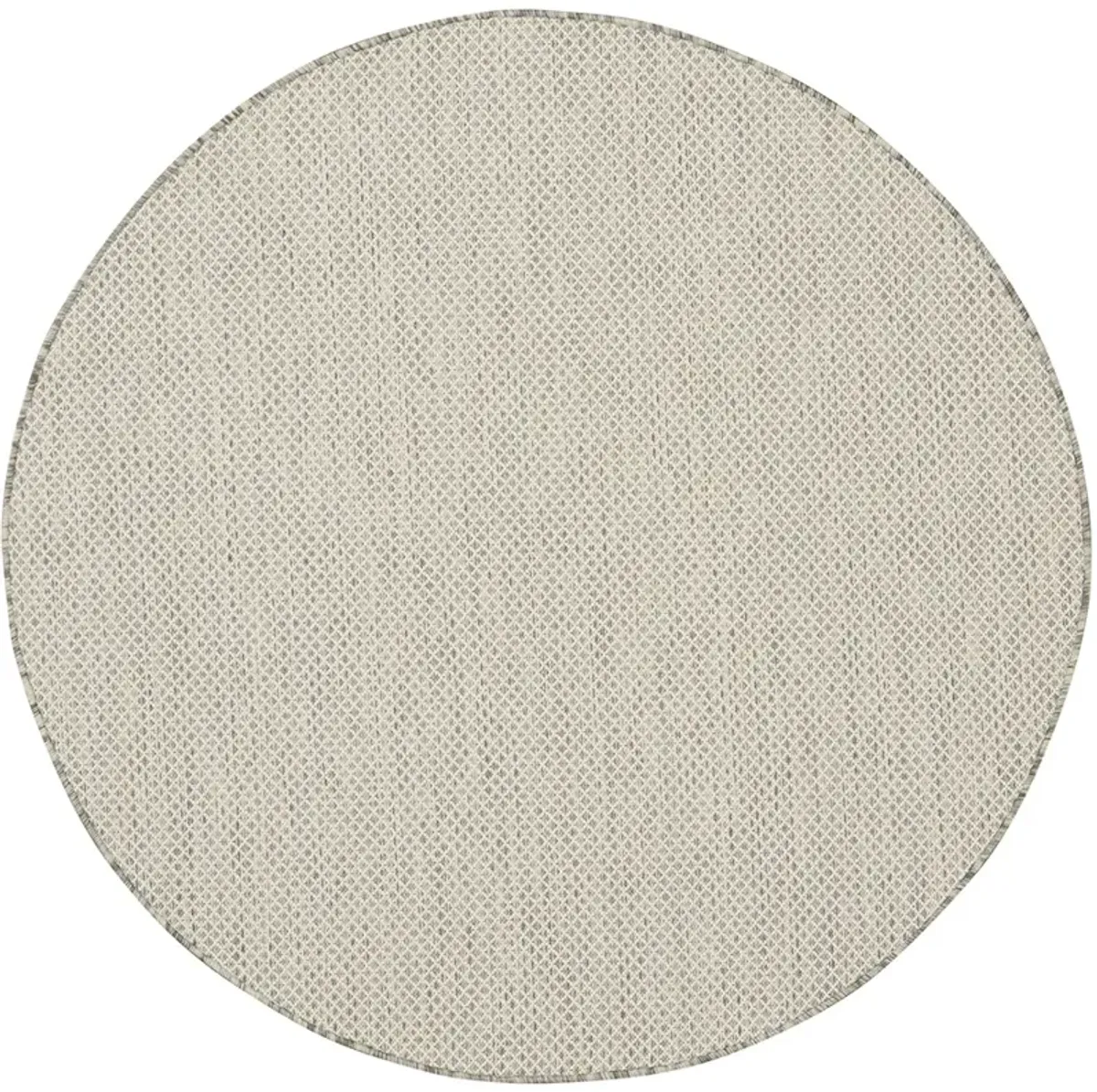 Courtyard COU01 Ivory/Silver 4' x Round Rug