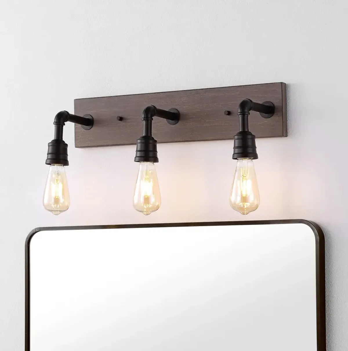 Corbett 3-Light Rustic Farmhouse Iron LED Vanity
