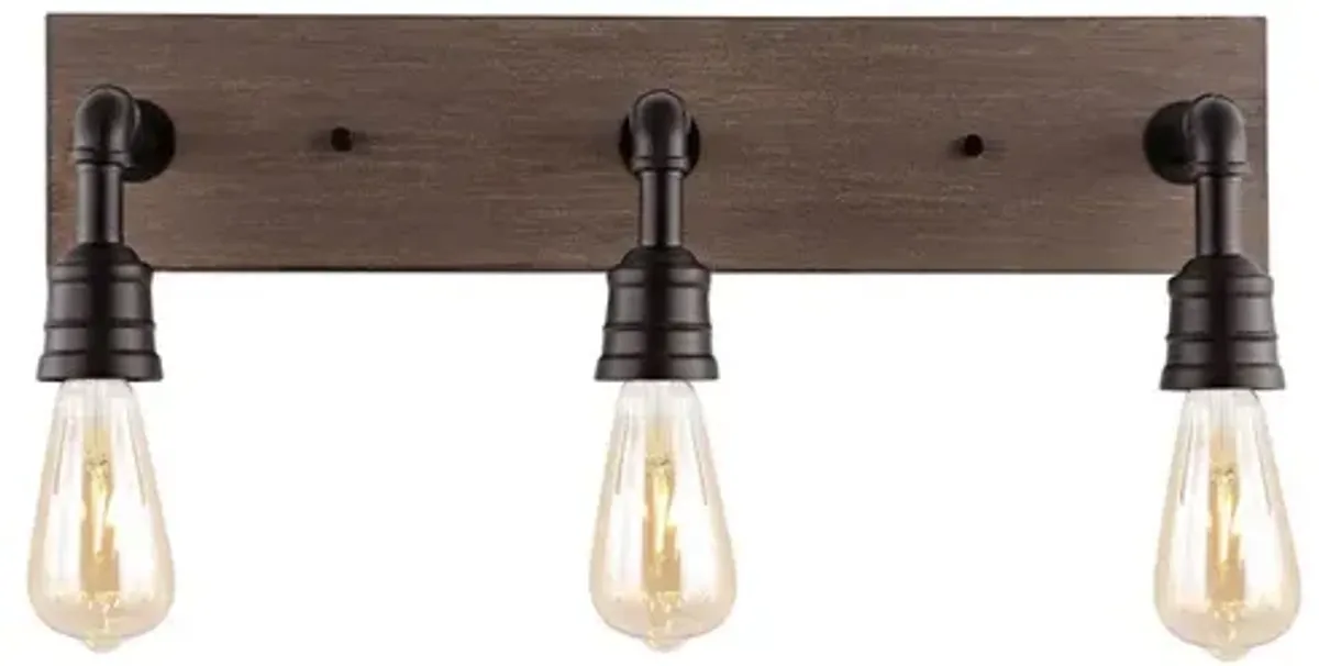 Corbett 3-Light Rustic Farmhouse Iron LED Vanity