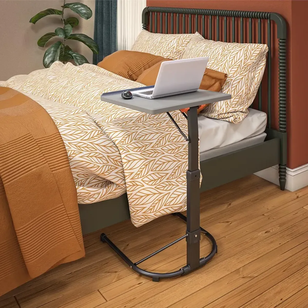 COSCO Multi-Purpose Personal Folding Activity Table with Adjustable Height and Tilt, Gray