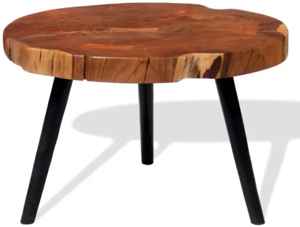 vidaXL Log Coffee Table Solid Acacia Wood