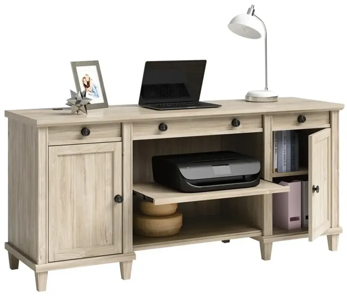 Sauder Hammond Credenza  Chalk Oak