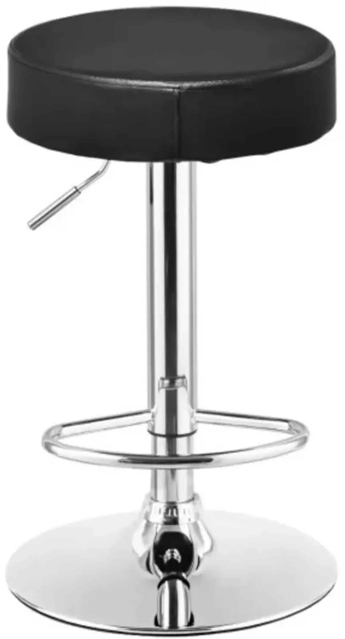 Adjustable Round Leather Swivel Seat Bar Stool