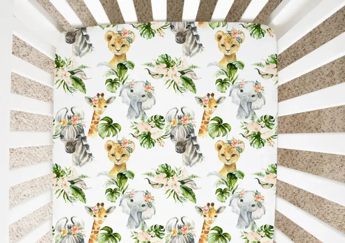 Super Soft Fitted Crib Sheet - Africa Animals