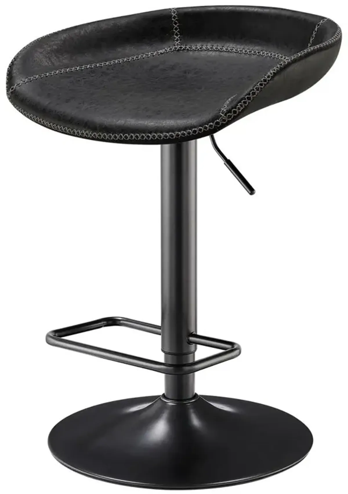 Rogue PU Leather Gaslift Bar Stool, (Set of 2)