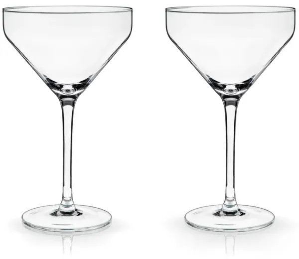 Raye Angled Crystal Martini Glasses Set of 2