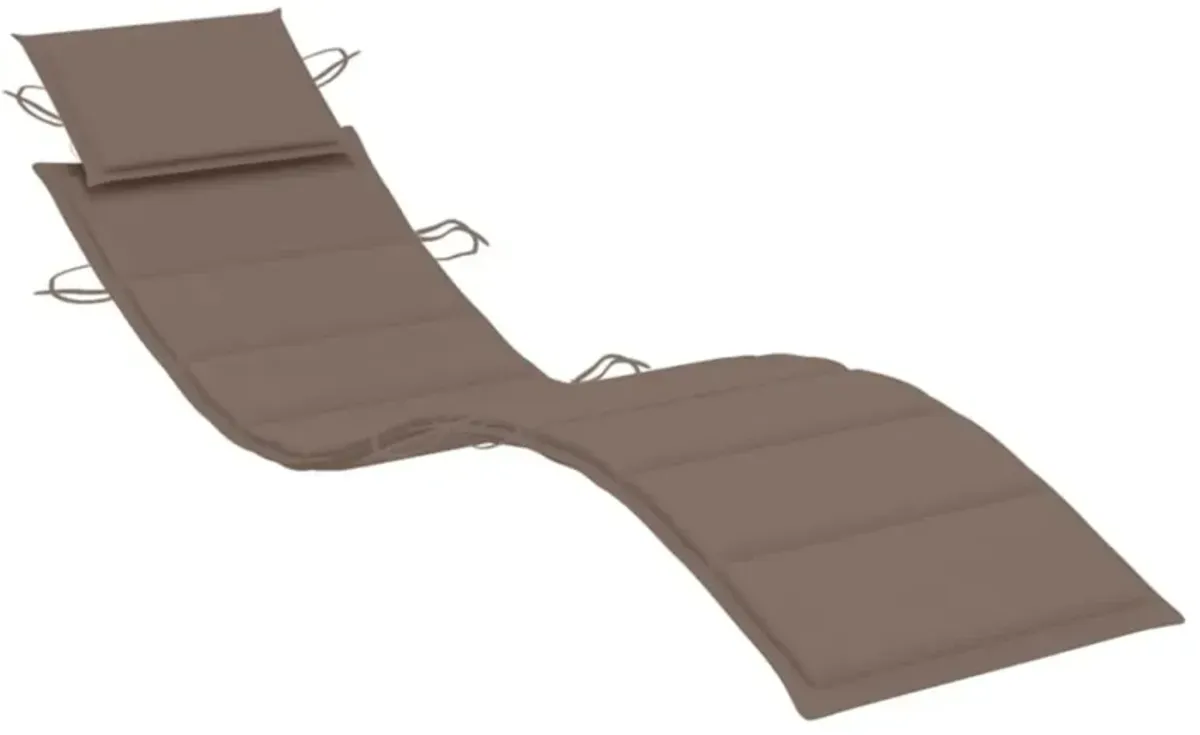 vidaXL Sun Lounger Cushion Taupe 73.2"x22.8"x1.6"