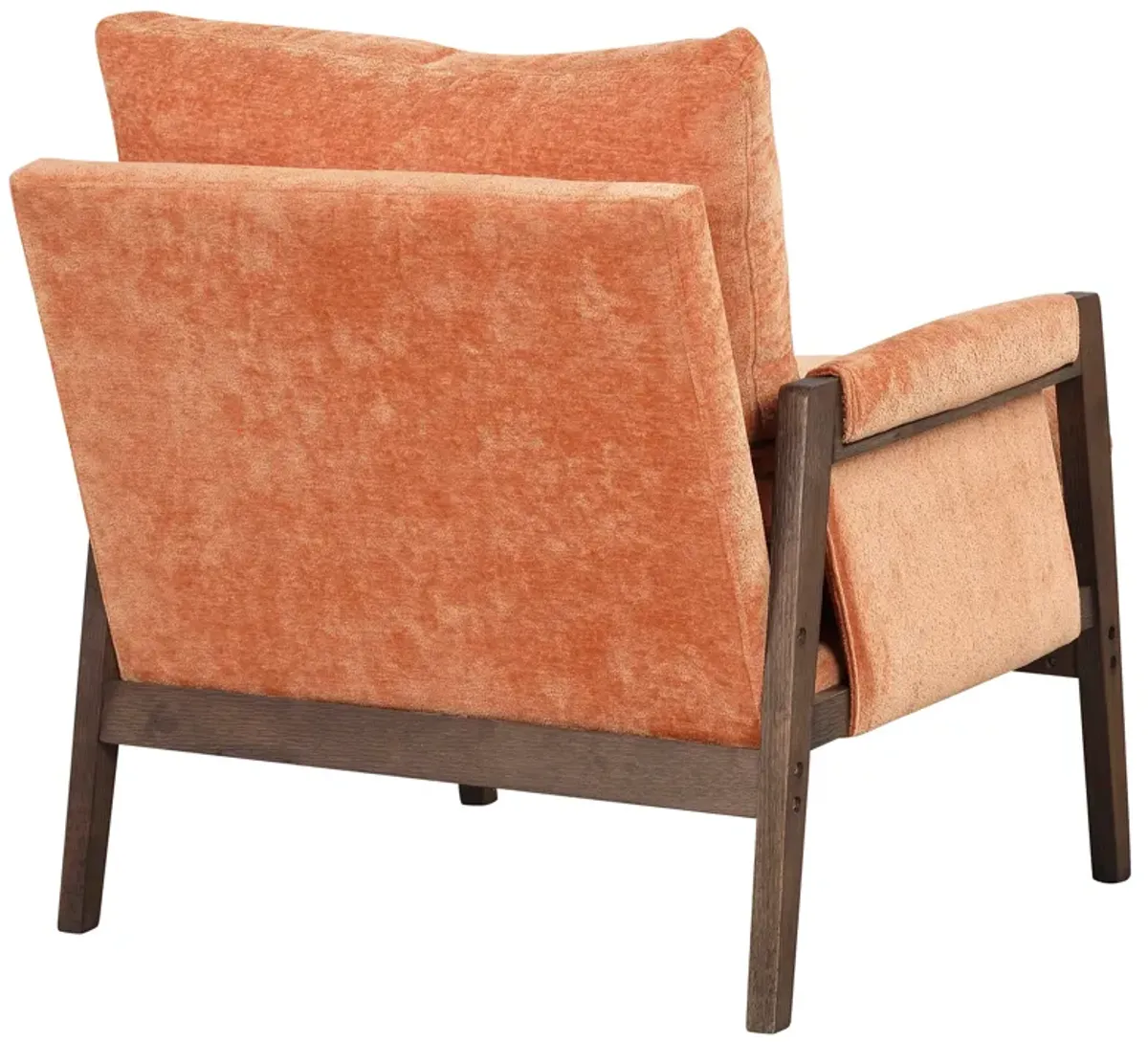 Mid-Century Modern Velvet Accent Chair,Leisure Chair with Solid Wood and Thick Seat Cushion