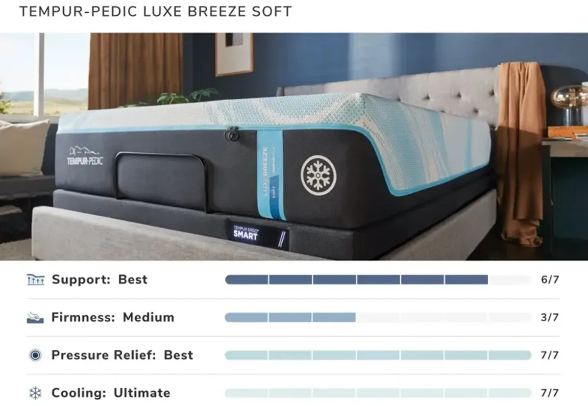 Tempur-Pedic Luxe Breeze Soft Twin-XL Mattress