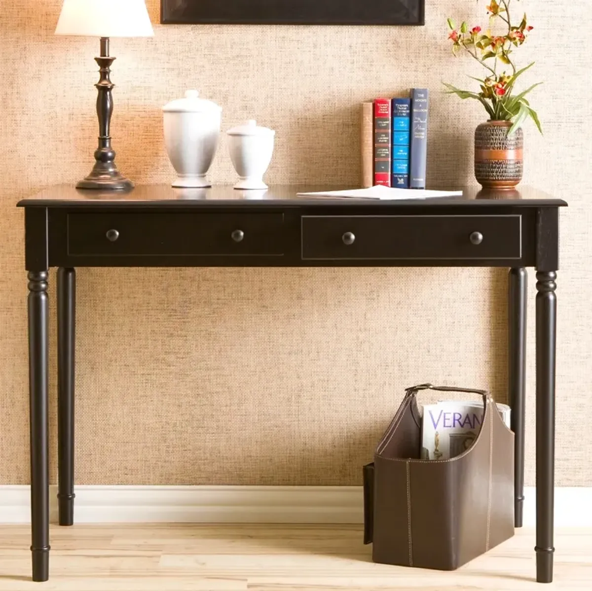 Murray Black 2-Drawer Desk