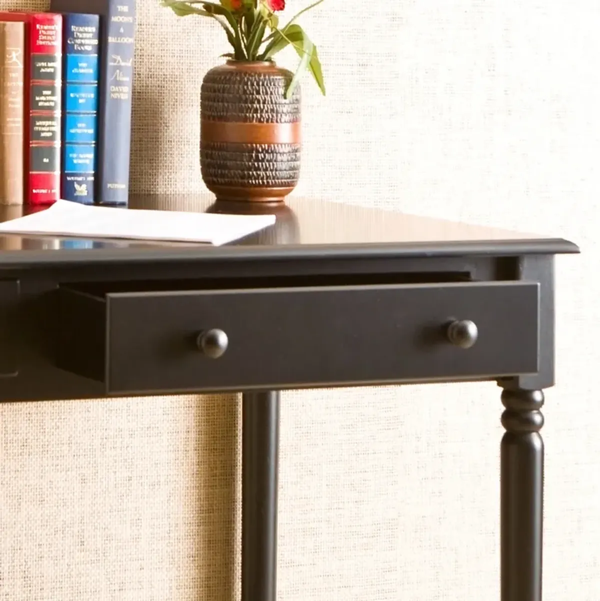 Murray Black 2-Drawer Desk