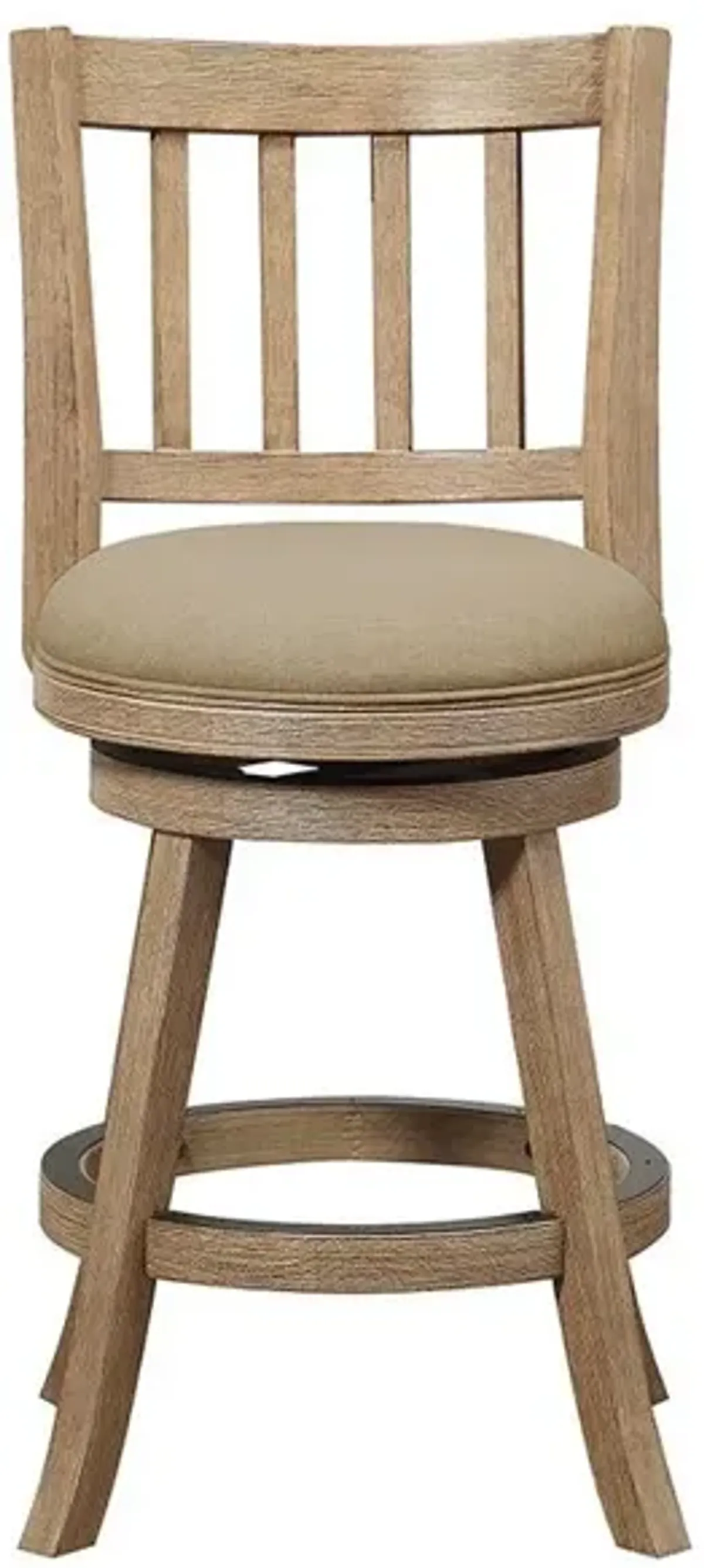 Boraam Sheldon Swivel Counter Stool 24 - Driftwood Wire-Brush & Oatmeal