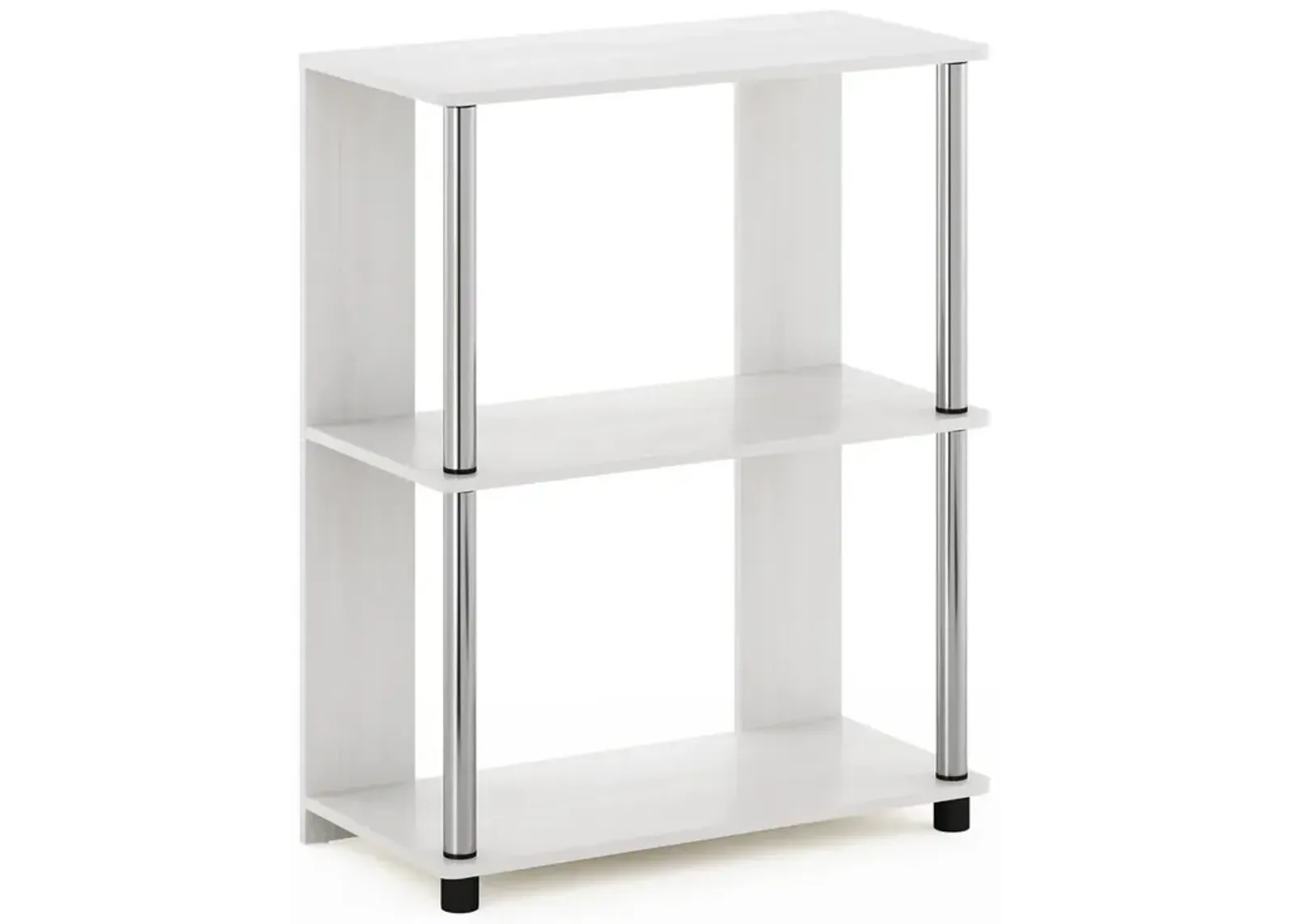 Furinno JAYA Simple Design Bookcase, White Oak/Chrome