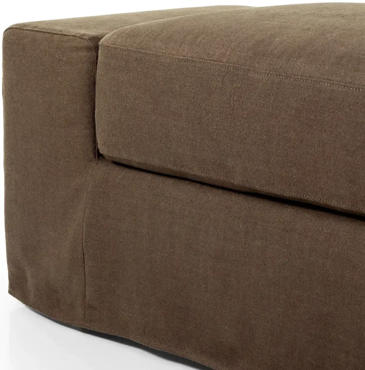 Wide Arm Slipcover Accent Bench