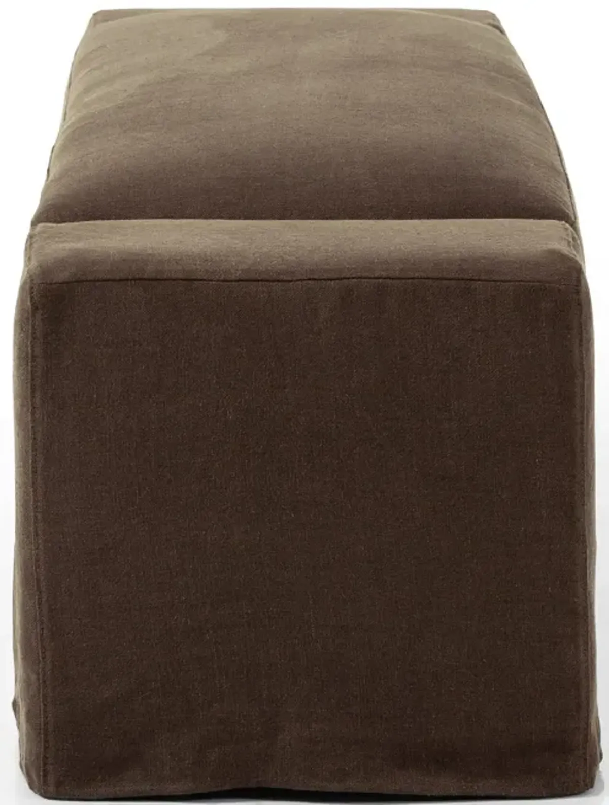 Wide Arm Slipcover Accent Bench