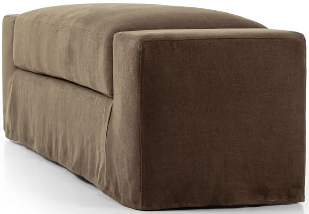 Wide Arm Slipcover Accent Bench