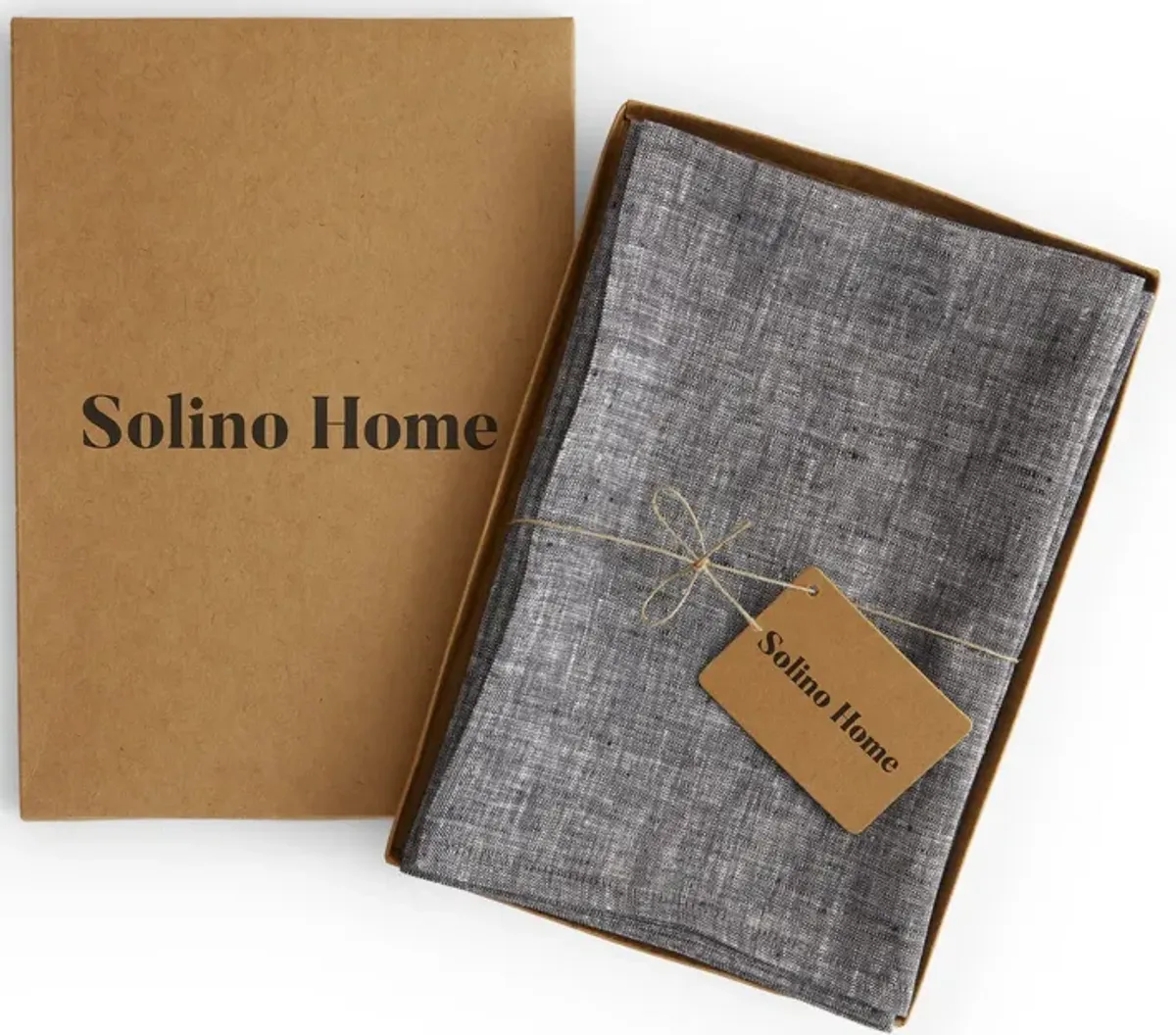 Solino Home 100% Pure Linen Dinner Napkins 20 x 20 Inch Set of 4 | Athena