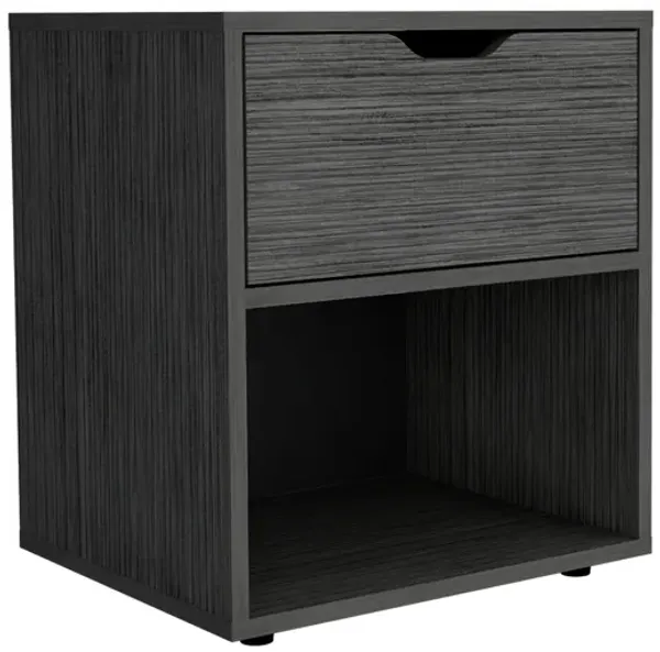 Aberdeeen 19.7-Inch High Nightstand End Table with Open Shelf