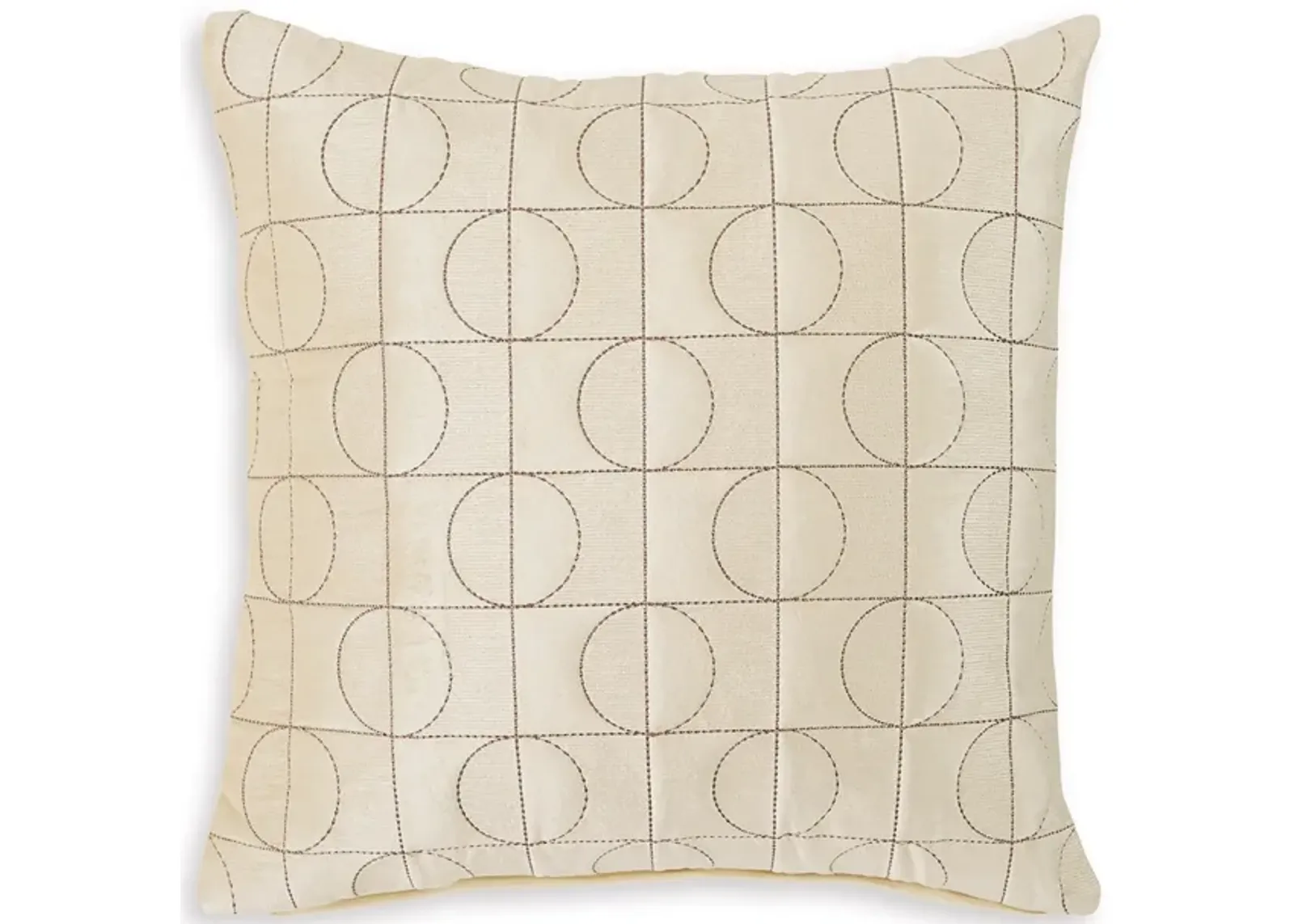 Kyla 22 Inch Accent Pillow Set of 4, Embroidered Geometric Pattern, Cream -