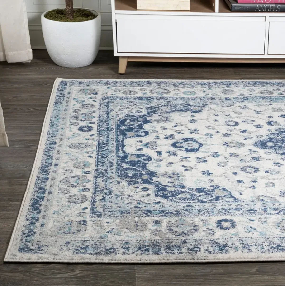 Indhira Ornate Medallion Persian Area Rug