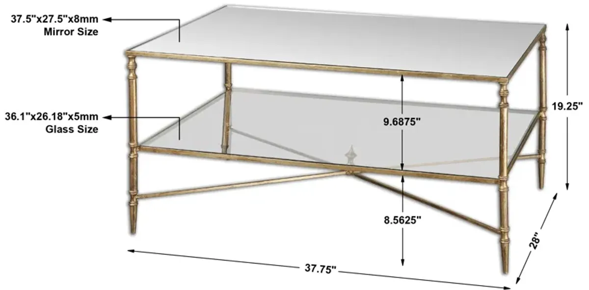 Henzler Mirrored Glass Coffee Table