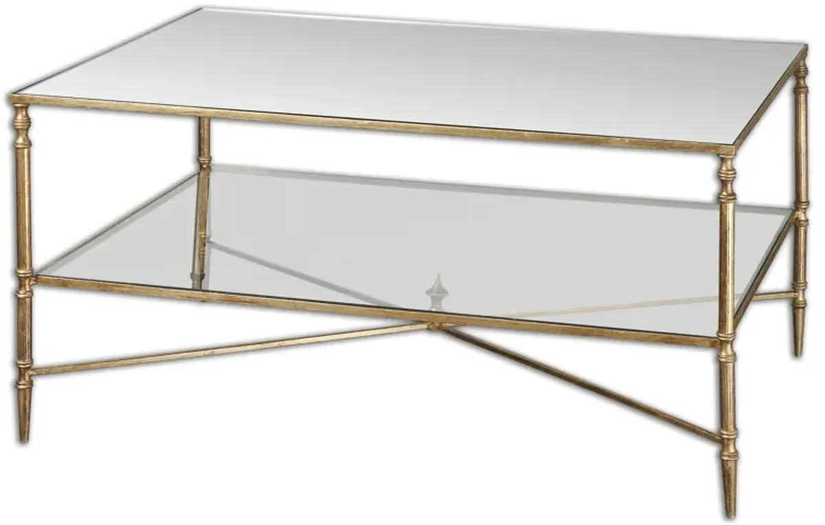 Henzler Mirrored Glass Coffee Table