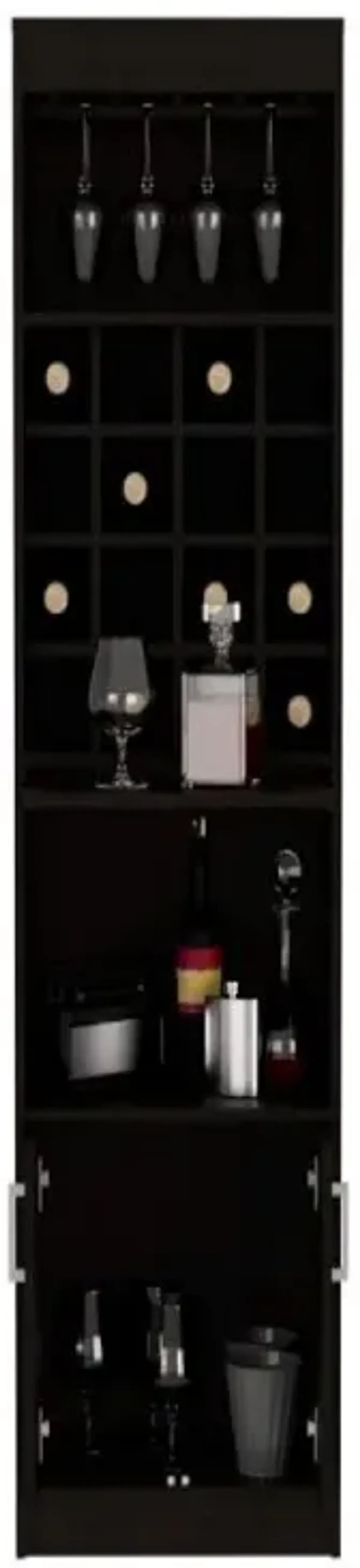 Bar Cabinet Modoc, Living Room, Black