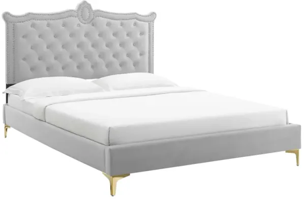 Modway - Clara Performance Velvet Queen Platform Bed