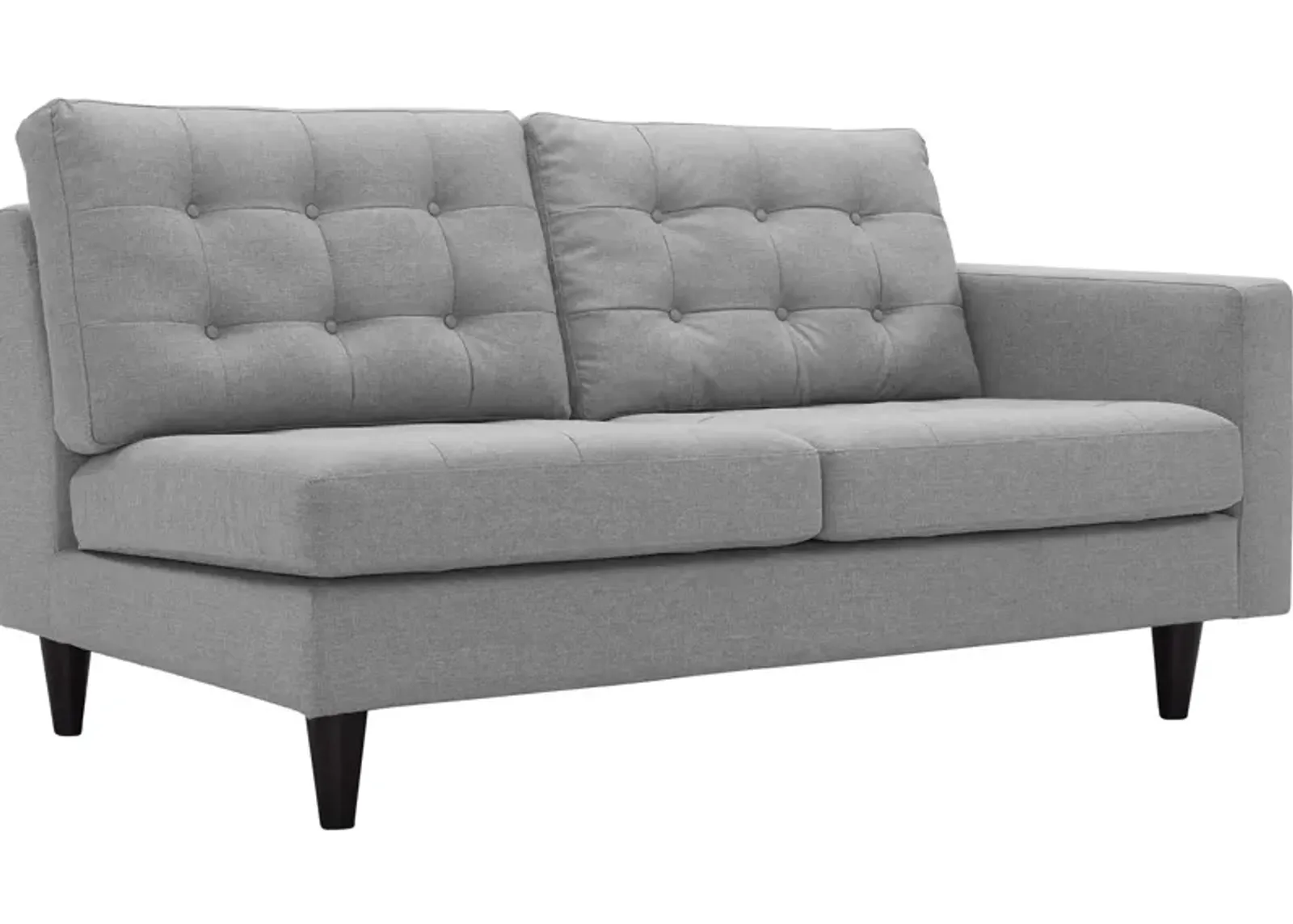 Empress Right-Facing Upholstered Fabric Loveseat