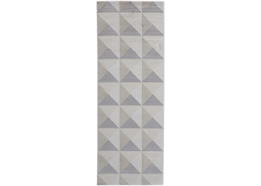 Micah 3044F Ivory/Gray/Ivory 2'10" x 7'10" Rug