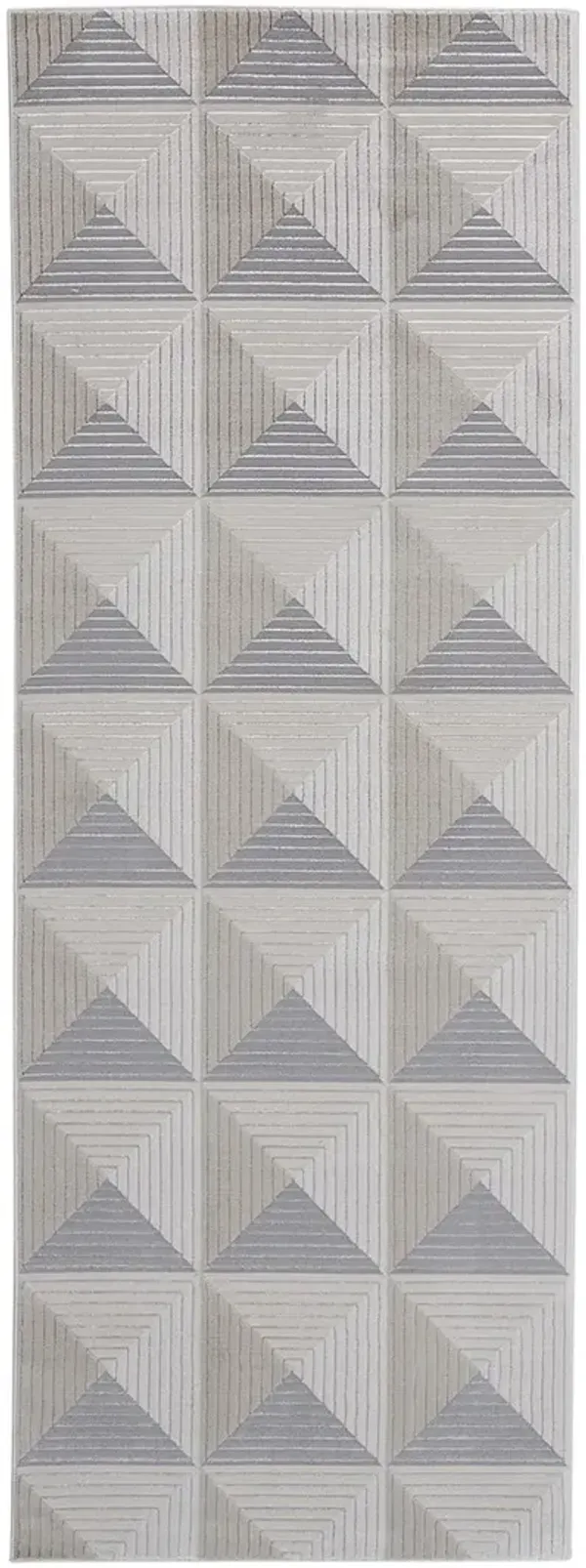 Micah 3044F Ivory/Gray/Ivory 2'10" x 7'10" Rug
