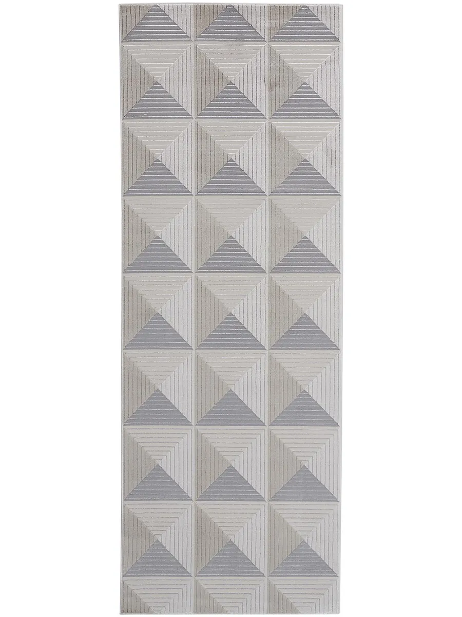 Micah 3044F Ivory/Gray/Ivory 2'10" x 7'10" Rug