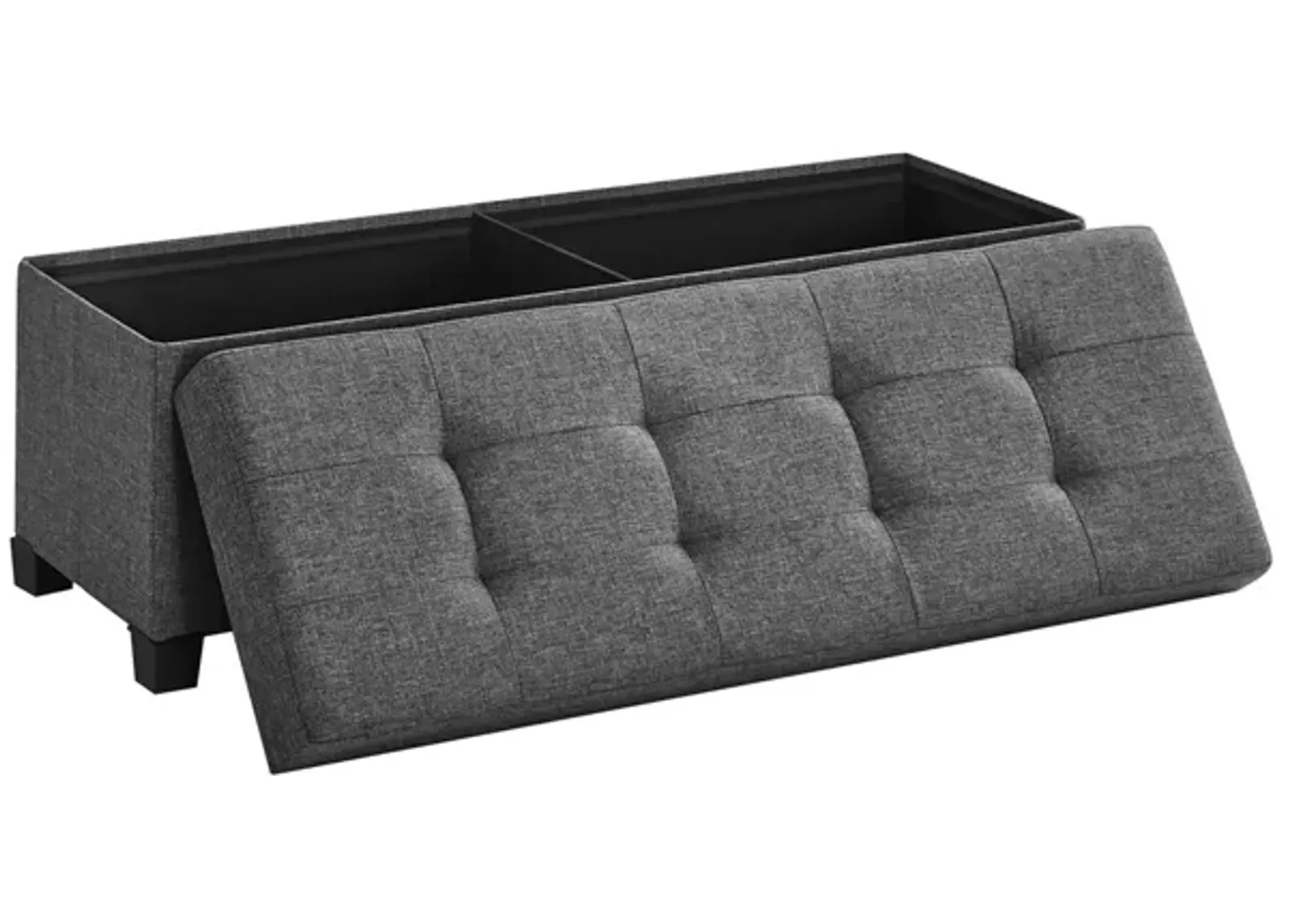 Storage Ottoman Bench for Bedroom, Living Room, or Entryway